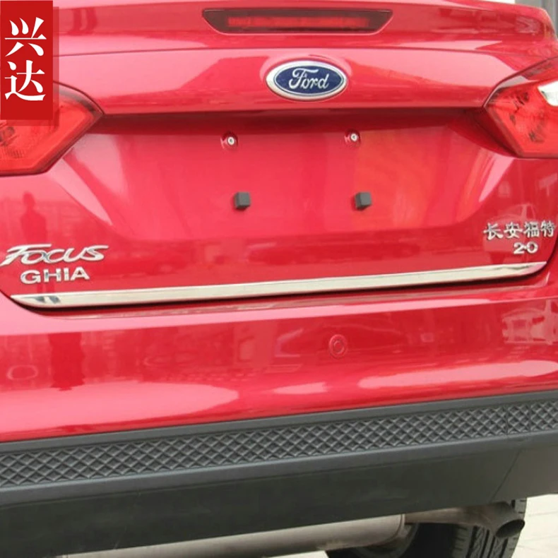 

Нижняя крышка задней двери для Ford Focus 2012-2015 4dr Sedan, молдинговая отделка, отделка задней двери из нержавеющей стали, автомобильные аксессуары