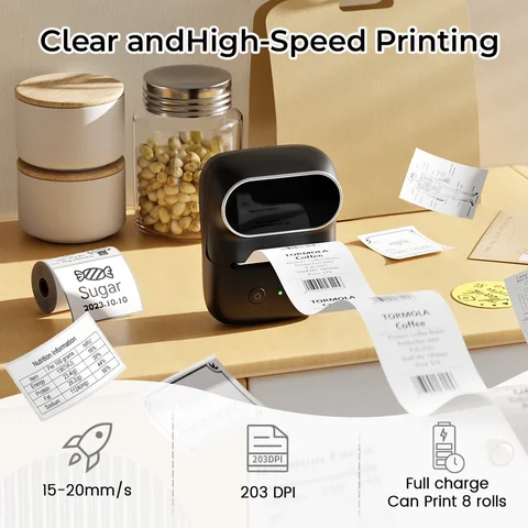 Портативный термопринтер этикеток Phomemo M108 Bluetooth