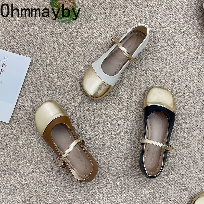 

Spring Autumn Flats Women Shoes Fashion Shallow Buckle Ladies Comfort Square Toe Mary Jane Shoes