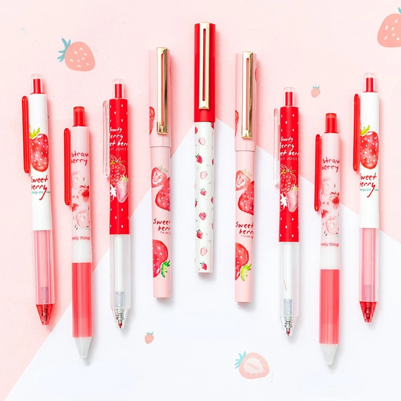 

Быстросохнущая гелевая ручка, розовая Милая фоторучка, школьные принадлежности для письма с мультяшным рисунком, милая фоторучка, корейски...