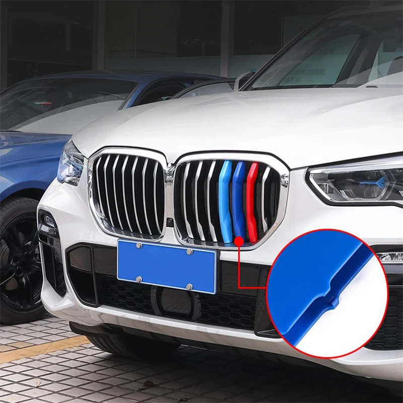 Фото 3 шт. накладка на решетку автомобиля для BMW X1 X2 X3 X4 X5 X6 X7 E84 F48 F49 F39 E83 F25 G01 F26 G02 E70 F15 E53 G05 E71 E72 F16 G06 G07 №1