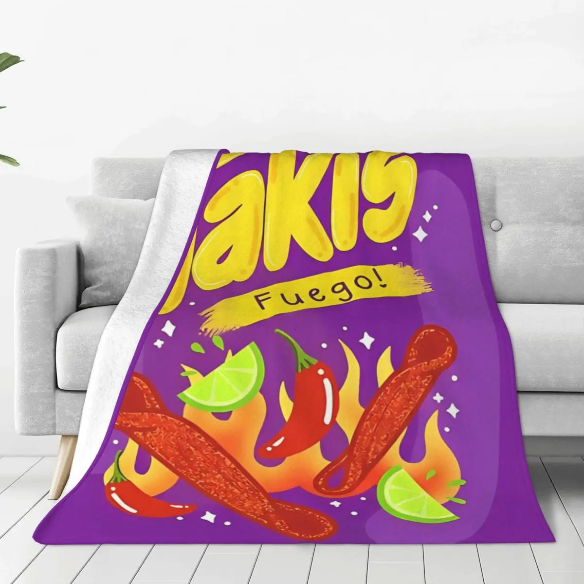 Фланелевое одеяло с мультяшным принтом и закусками Taki креативные пледы для