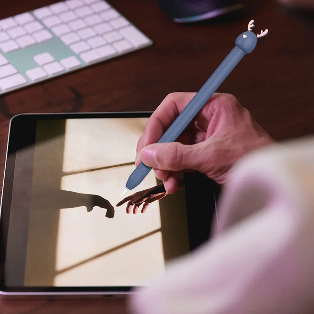 

Противоскользящий чехол для Apple Pencil 2/1, портативный мягкий силиконовый сенсорный Стилус для планшета, оригинальный защитный чехол