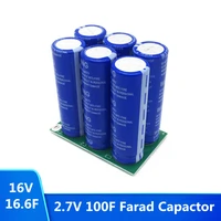 6pcs1set 2 7v 100f singledouble row farad capacitor super capacitor 16v 16 6f automotive super farad capacitor module