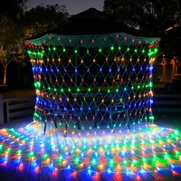 c2 wedding led net string lights 8modes waterproof night light euus plug festival christmas home decoration newyear party gift