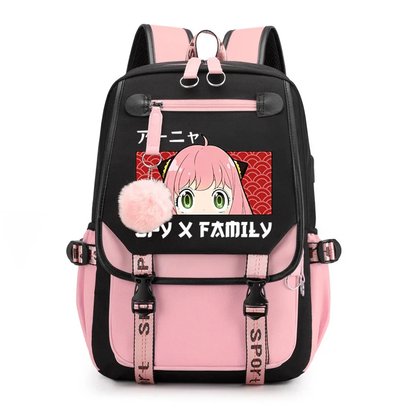 

Spy x Family Anya Forger Backpack Women 2023 comics Cartoon School Bags Teenager Girls Bookbag Lady Travel Backbag Shoulder Bag