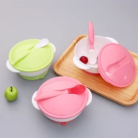 childrens suction bowl baby anti fall training temperature spoon set bowl baby feeding tableware for more than three months