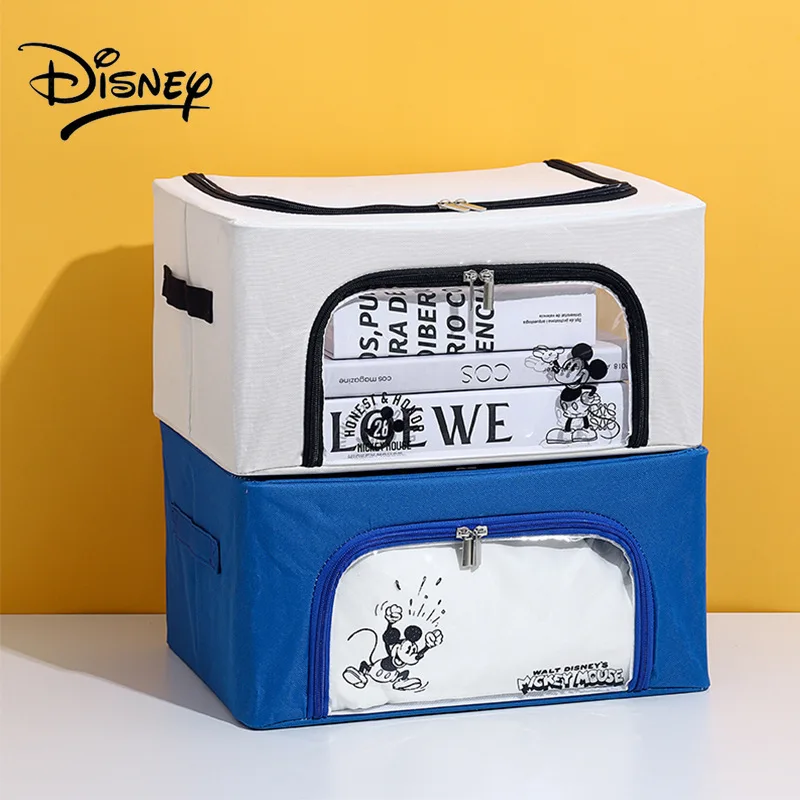 Disney Fabric Storage Box Household Large-capacity Storage Basket Wardrobe Organizer Box Clothing Storage Folding Box Mickey
