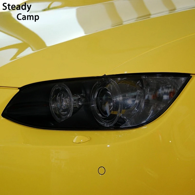 

Автомобильная передняя фара с дымчатым черным зернистым свесветильник, прозрачная наклейка из ТПУ для BMW M3 E90 E92 E93 2007-2013, аксессуары