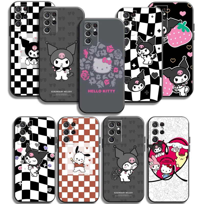 

Hello Kitty Kuromi Phone Cases For Samsung Galaxy A22 A31 A32 4G A32 5G A42 5G A20 A21 A22 4G 5G Back Cover Carcasa Funda