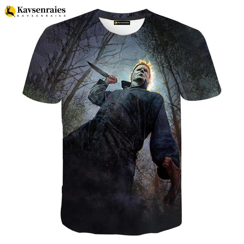

2022 Halloween Michael Myers 3D Printed T-shirt Men Women Children Fashion Casual T Shirt Horror Series Streetwear Short Sleeve