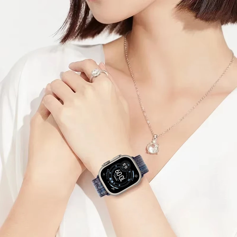 Фото Нейлоновый ремешок для Apple Watch Ultra 3 2 1 49 мм, Series 11 10 9 8 7 46 мм 42 мм 45 мм 41 мм, магнитный браслет для IWatch 6 5 SE 44 мм 40 мм №3