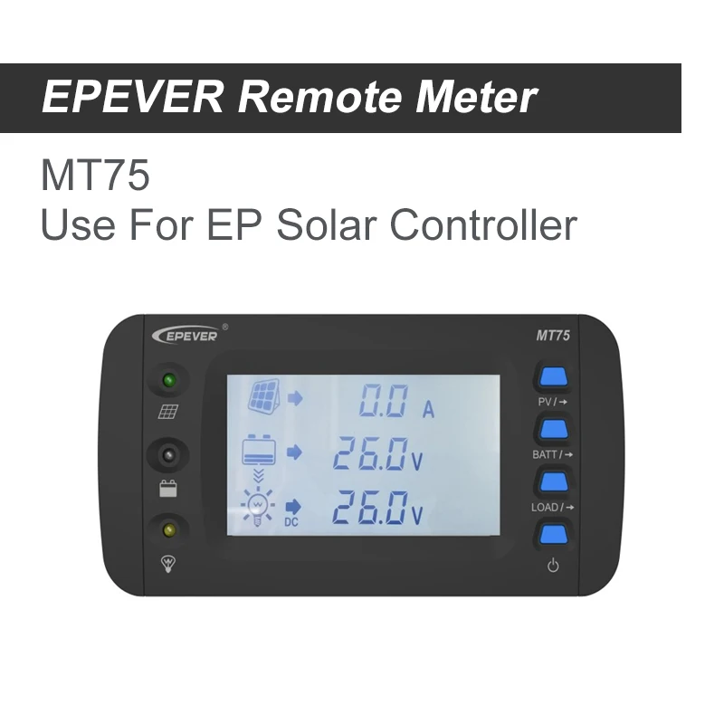 

EPEVER MT75 Remote Meter For XTRA-N Series/TRIRON Series/Tracer-AN Series/Tracer-BN Series Controller IPower SHI Series Inverter