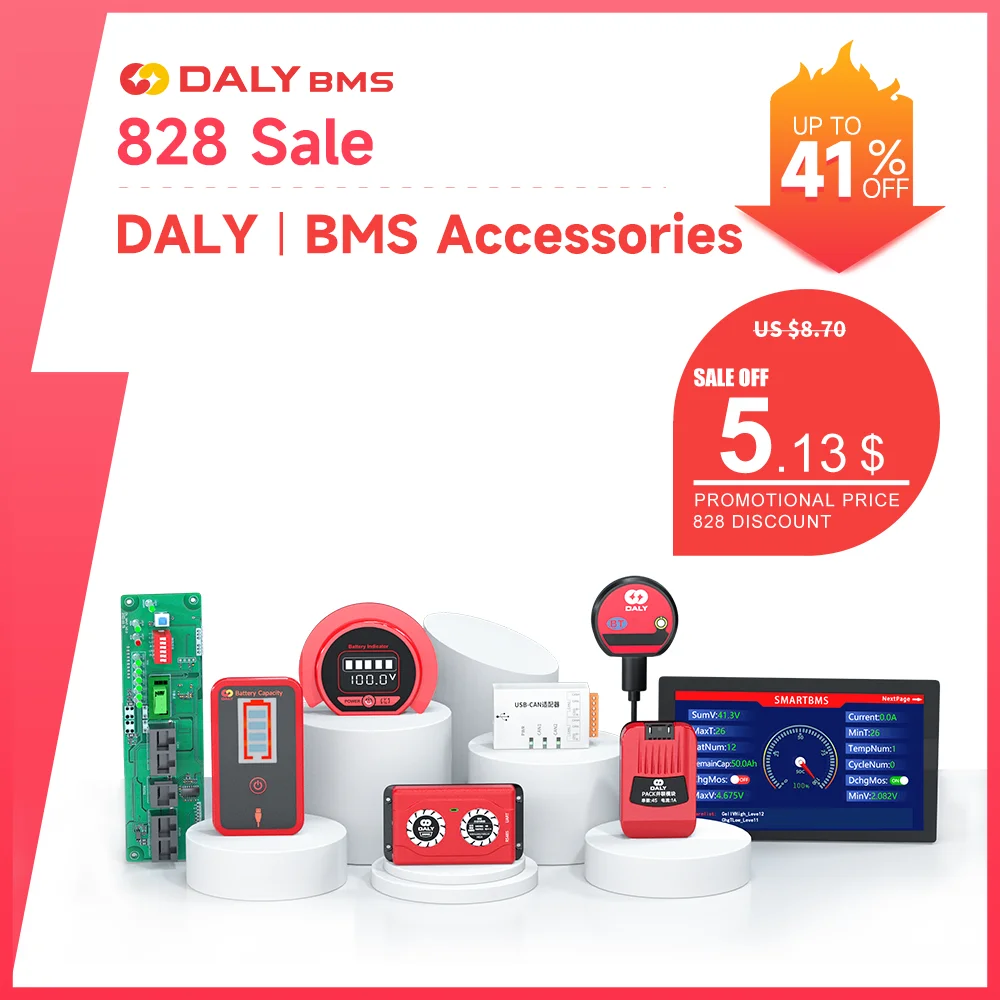 Аксессуары для смартфонов Daly Smart BMS Smart Active Balancer4S 6S 8S 16S, сенсорный экран управления, ЖК-дисплей, CAN-шина и светильник вая плата