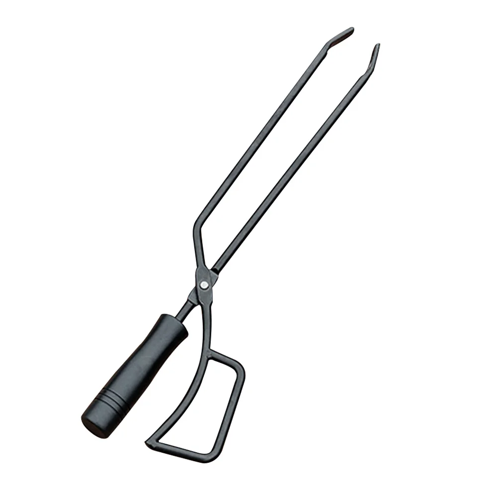 

Outdoor Iron Charcoal Plier Long Barbecue Charcoal Clip Camping Supply
