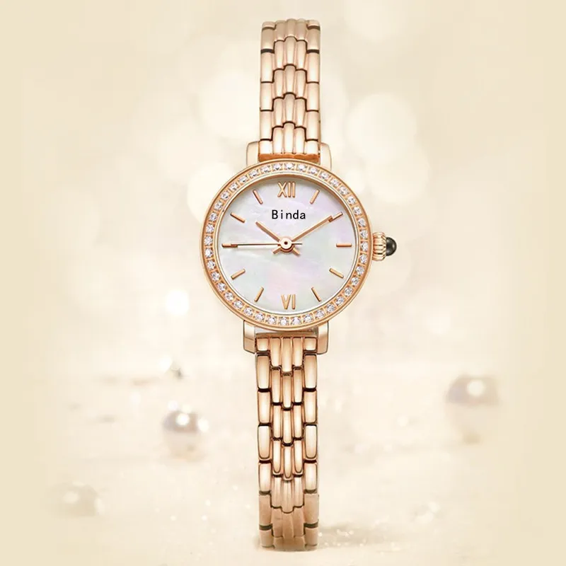 

PABLO RAEZ Stainless Steel Bracelet Luxury Quartz Dress Women Watch Rose Gold Fashion Small Wristwatch Gift Lady Designer Clock