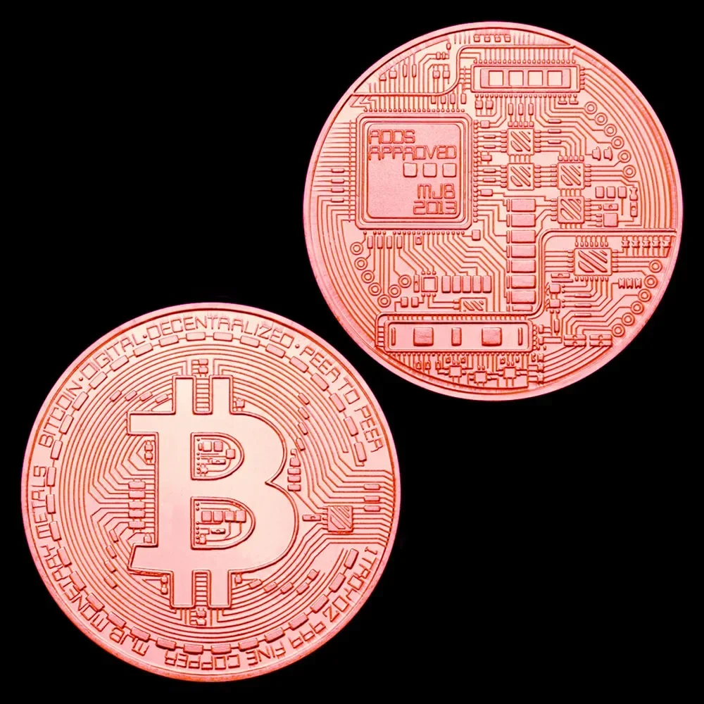 Коллекционная позолоченная монета Bitcoin