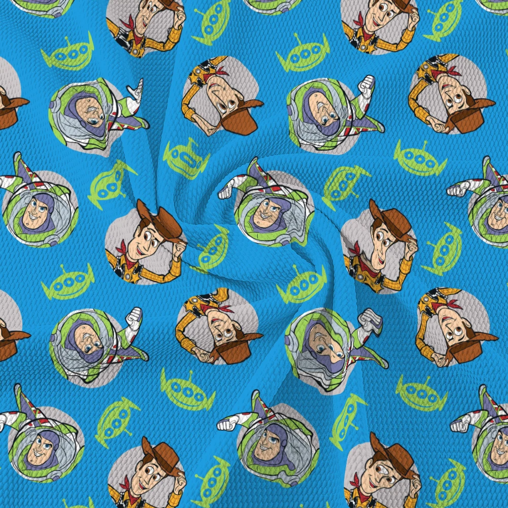 

50*145 Disney Toy Story Bubble Cotton Fabric DIY Sewing Clothing Dress