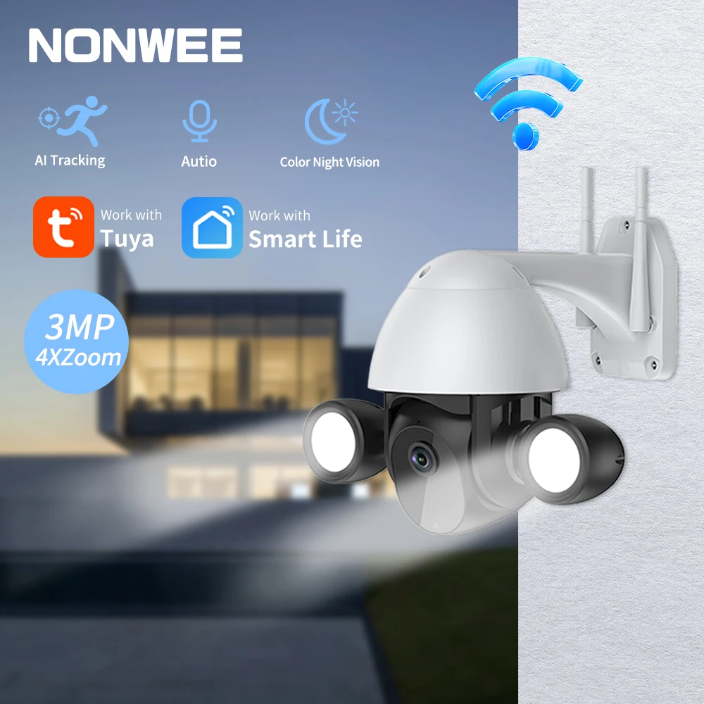 

Беспроводная уличная камера видеонаблюдения с Wi-Fi, 3 Мп