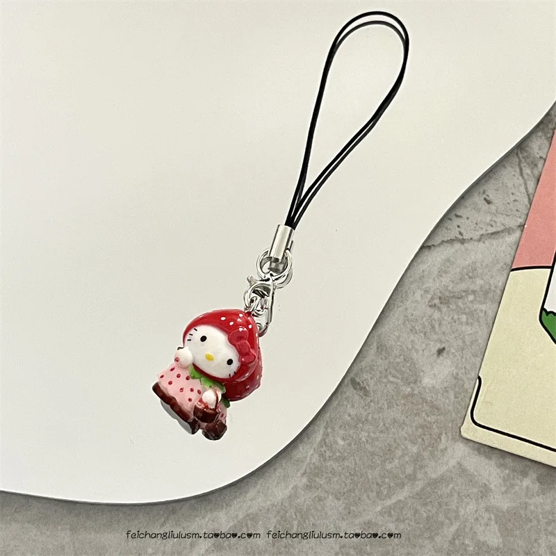 1 Набор подвеска для телефона Hello Kitty Sanrio аниме Kawaii веселая Женская брелок