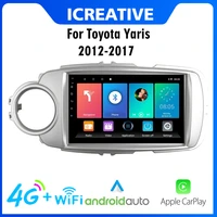 android autoradio 9 2 din 4g wifi carplay car multimedia player for toyota yaris 2012 2017 fm radio gps navigation head unit