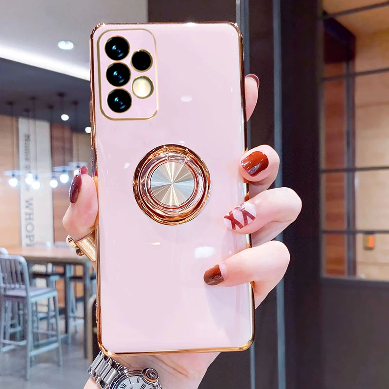 Magnetic Silicone Case For Samsung Galaxy A52 A52S 5G A53 S23 S21 S22 Ultra S20 FE Note 20 9 S10 10 Plus A 53 Covers Ring Holder