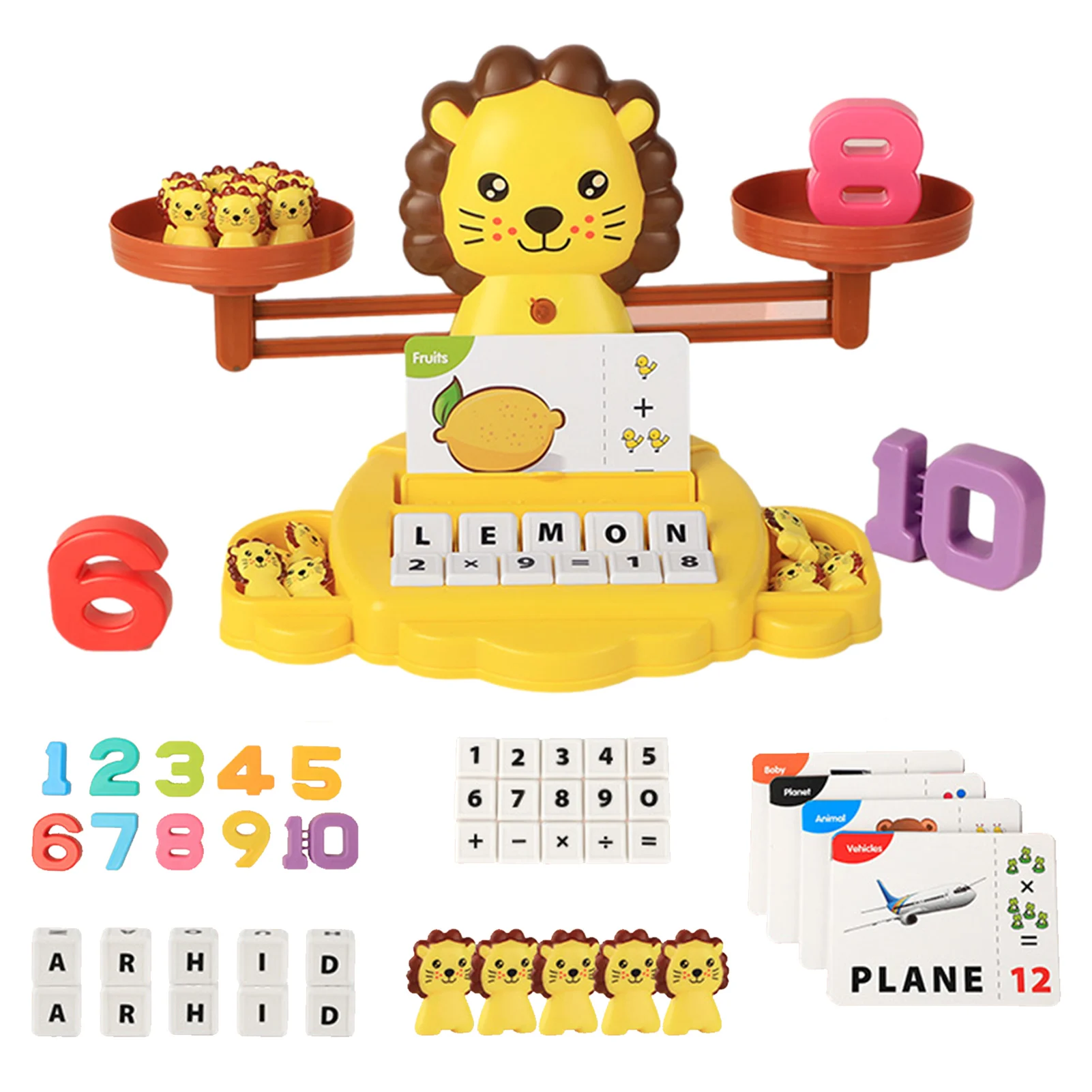 

Montessori Math Toy Digital Animal Balance Scale Educational Math Balancing Scale Number Board Game Kids Learning Toys