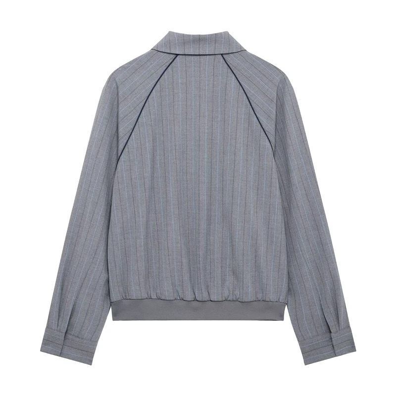 KEYANKETIAN 2023 новинка весны стильная полосатая куртка унисекс топ с отложным