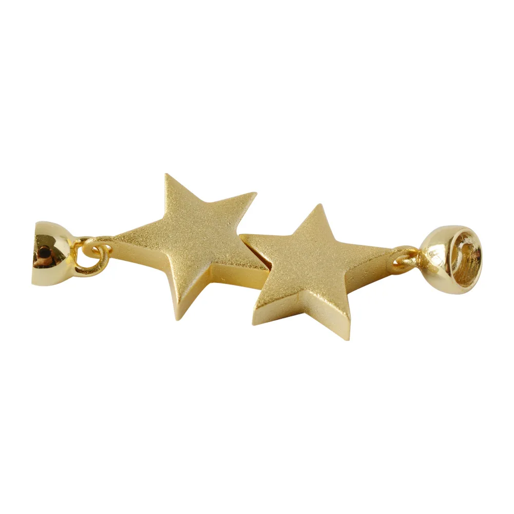 

Gold Plated Sterling Silver Five-Pointed Star Magnet Clasps,DIY Accessories for Necklaces & Bracelets Jewelry