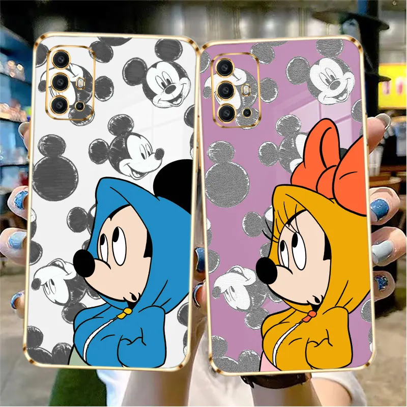 

Plating Case For Motorola G30 G40 G50 G60 E6s E7 G8 G9 Play Power Lite G Stylus Edge 20 Street Style Stalk Mickey Luxury Minnie