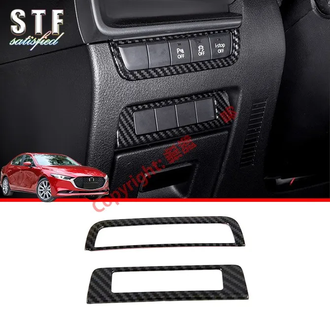 

Стильная Внутренняя крышка переключателя фары из углеродного волокна для Mazda 3 M3 Axela 2019 2020, автомобильные аксессуары, наклейки W4