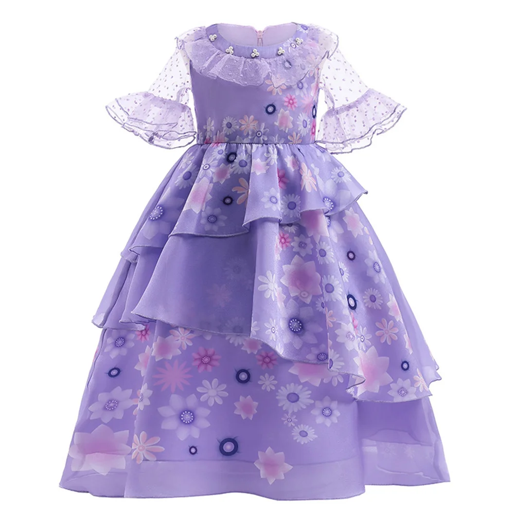 

Isabela Cosplay Costume Kids Children Girls Tutu Cotton Dress Outfits Halloween Carnival Party Suit