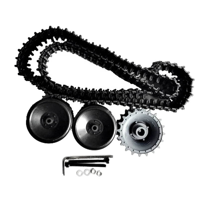 

Track + Track Drive Wheel / Track Wheel + Bearing Wheel Tank Car Chassis Robot Wall Power Model Spare Parts Accessories Kit