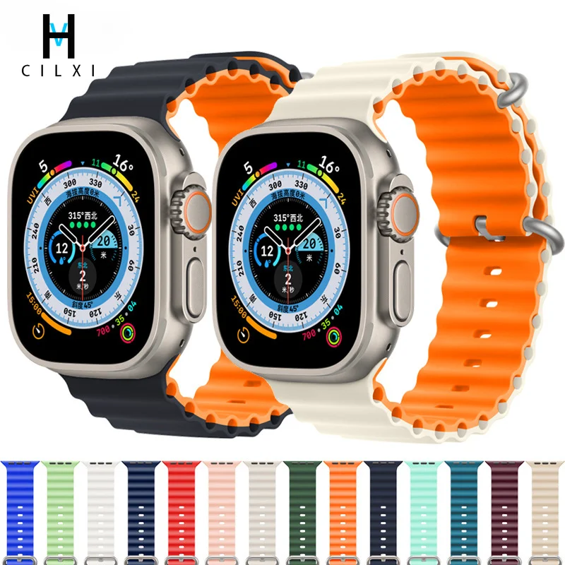 

Ocean strap For Apple watch band series 8 ultra 49mm 45mm 41mm smart watch 44mm 40m 42mm 38mm iWatch serie 7 6 se 5 accessories