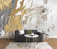 beibehang custom wallpaper mural new chinese abstract light luxury mood golden gold foil landscape background wall paper