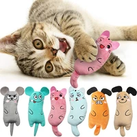 funny cute plush toy teeth grinding catnip cat toys interactive claws thumb bite cat mint for cats hot pet kitten chewing toy