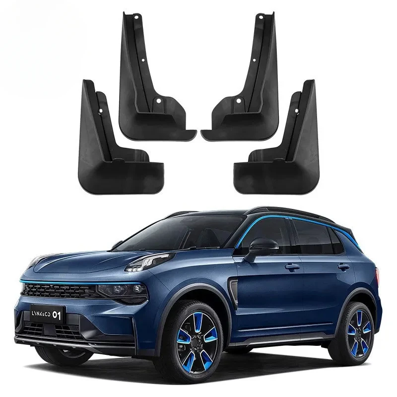 Фото Комплект из 4 брызговиков из АБС-пластика для Geely Link&Co 01 2024-2025, передние и задние, защита от брызг, внешние автомобильные аксессуары №5
