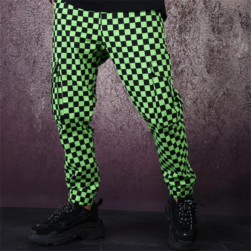 mens pants stage personality Green square pant men trousers singer dance fashion pantalon homme street star style novelty B618