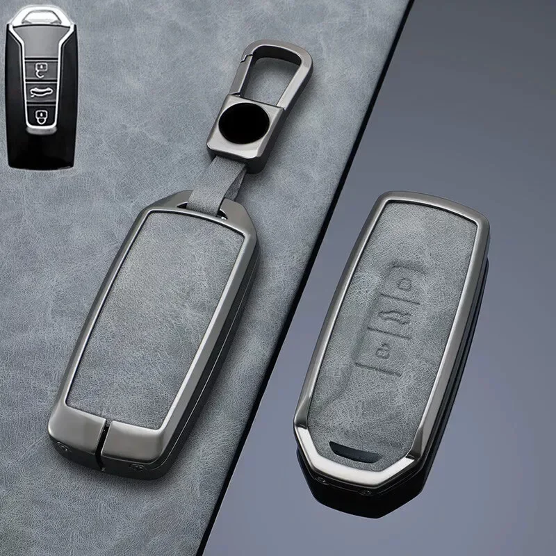 Кожаный Автомобильный Умный брелок для ключей из цинкового сплава держатель