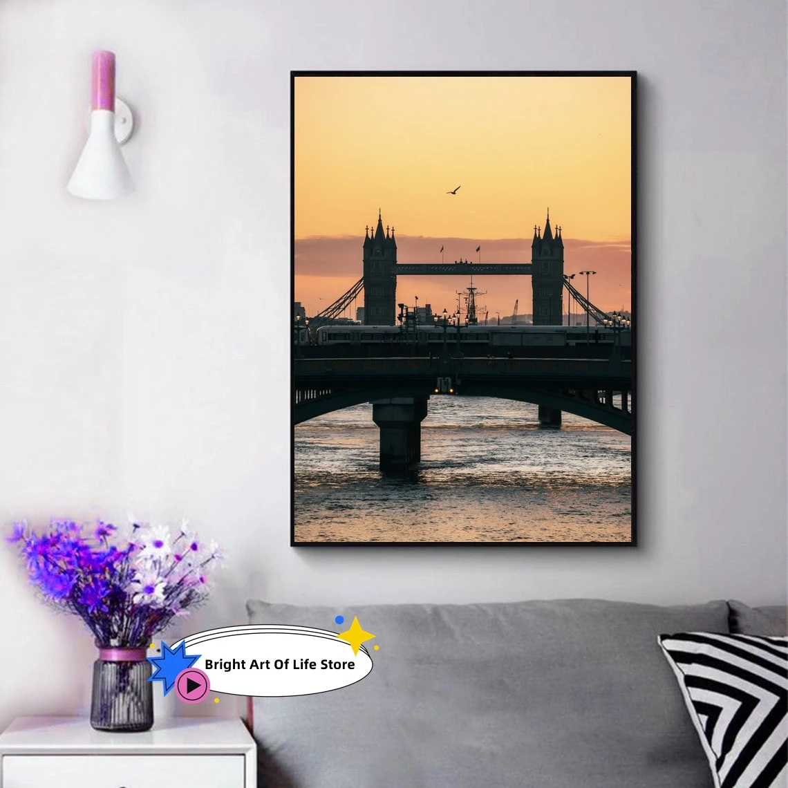 

Tower Bridge Sunrise print, London poster, urban photography artwork from London UK, Home Decor Poster