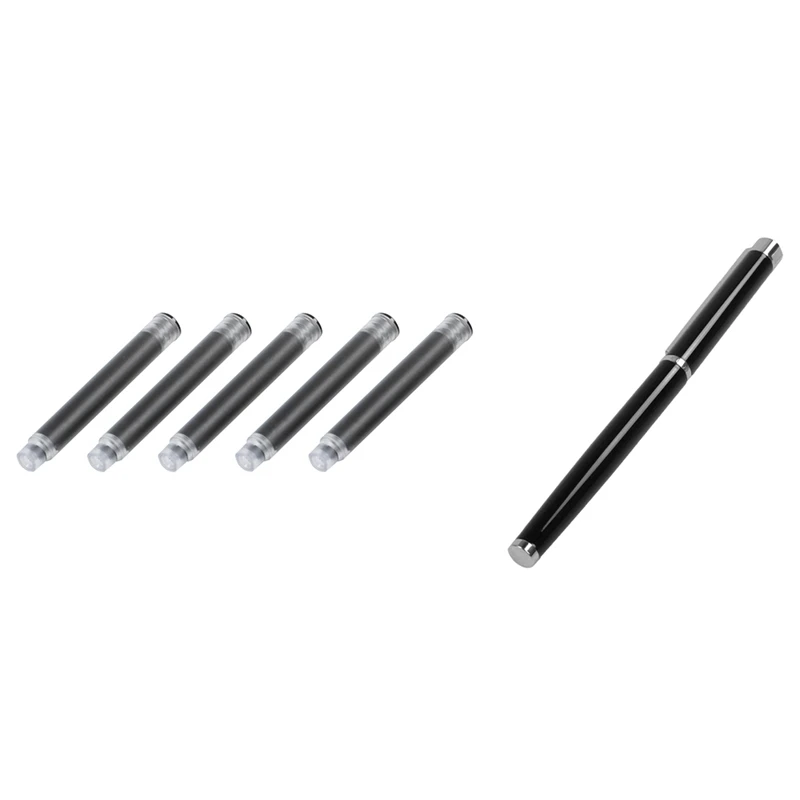 

Jinhao 1Pcs 126 Fountain Pen Fine Iridium Nib Office Accountant & 10 Pcs X450 Length 5.2Cm Ink Sac Black
