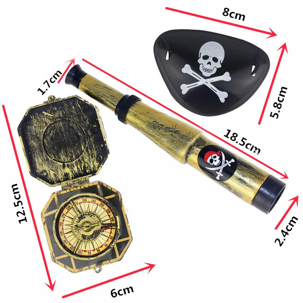 

Pirate Patch With Skull Dress Up Prop Pirate Toy Set For Halloween Theme Party Decorations