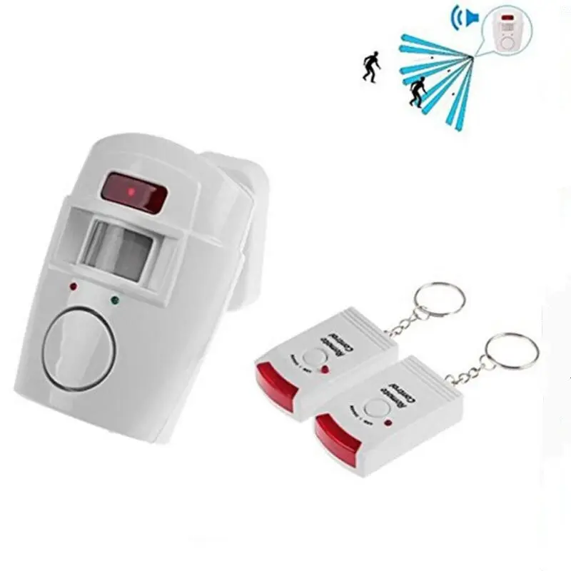 

Wireless Remote Controlled Mini Alarm with IR Infrared Motion Sensor Detector & 105dB Loud Siren For Home Security Anti-Theft