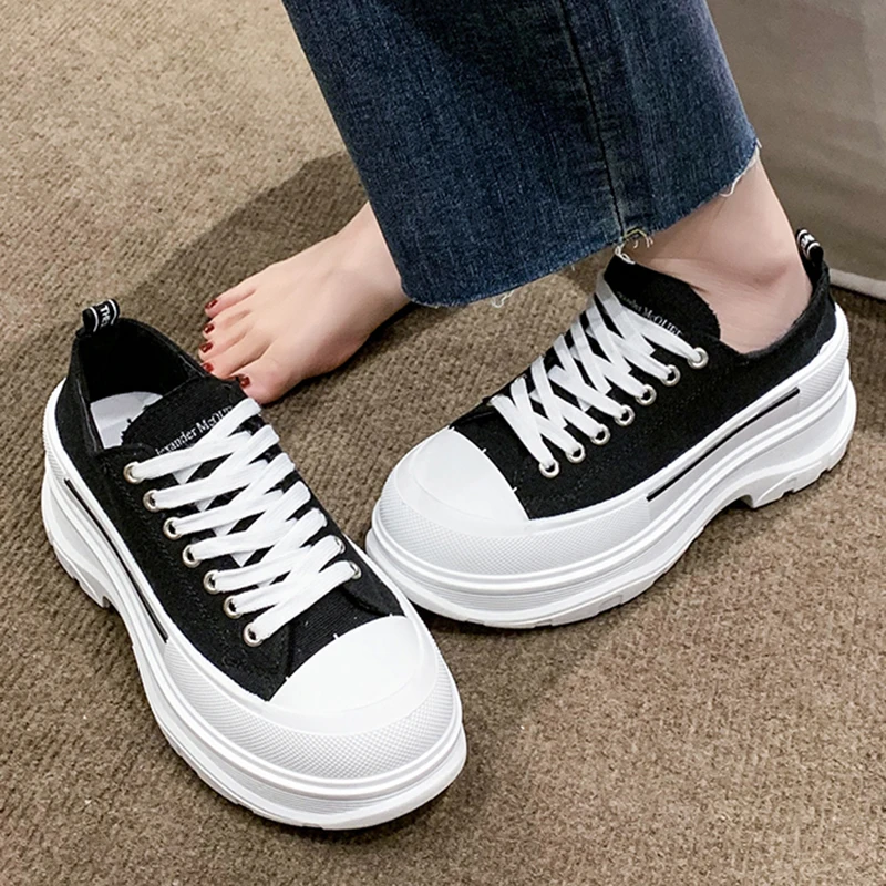 Женские кроссовки на платформе модная Уличная обувь удобная повседневная
