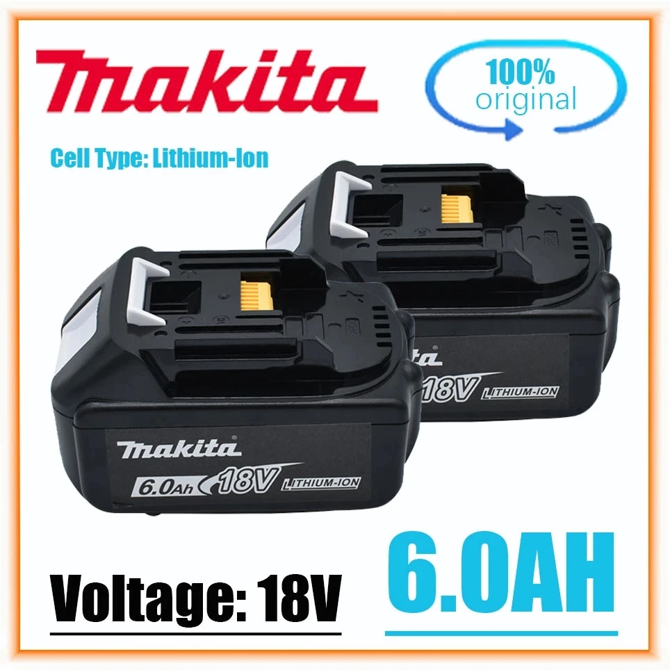 

Makita оригинальный 18 в Makita 6000 мАч литий-ионный перезаряжаемый аккумулятор 18В сверло сменные батареи BL1860 BL1830 BL1850 BL1860B