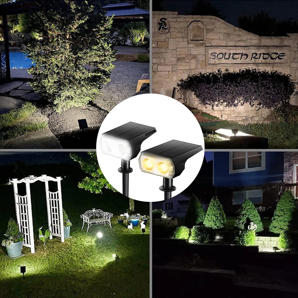 

Solar Garden Light Waterproof Ground Stake Outdoor Wall Mounted Lawn Landscape