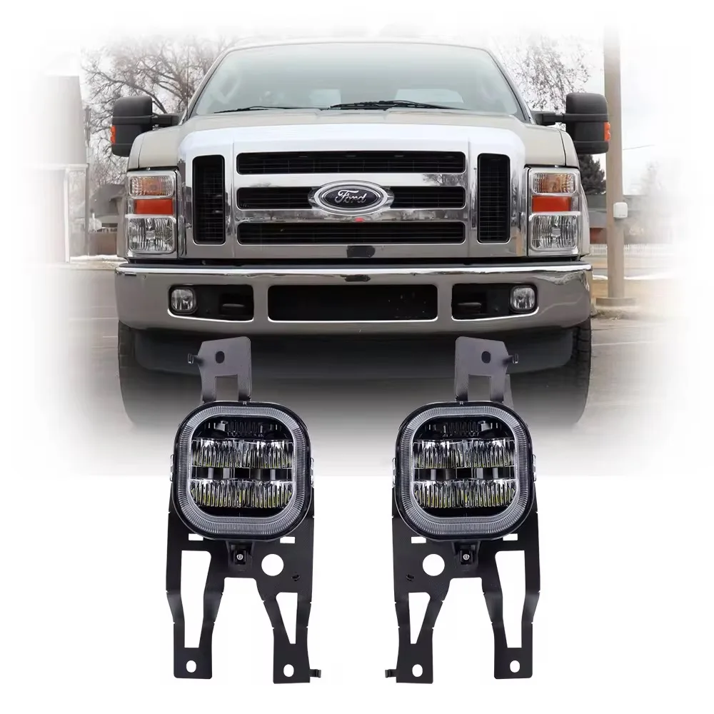 Фото Противотуманная фара в сборе для Ford F-250 F-350 F-450 Super Duty Submodel King Ranch Lariat XL XLT 2008-2010 гг., бампер, светодиодный противотуманный фонарь дальнего света №1