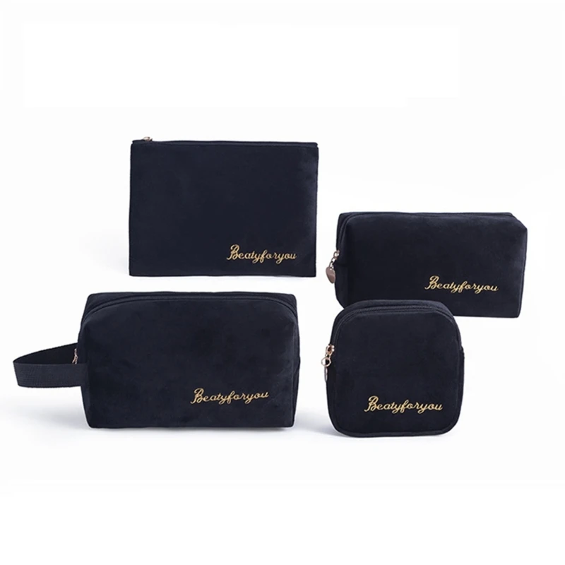 

4 шт. дорожная косметичка для женщин и девочек, теплые зимние вместительные косметички