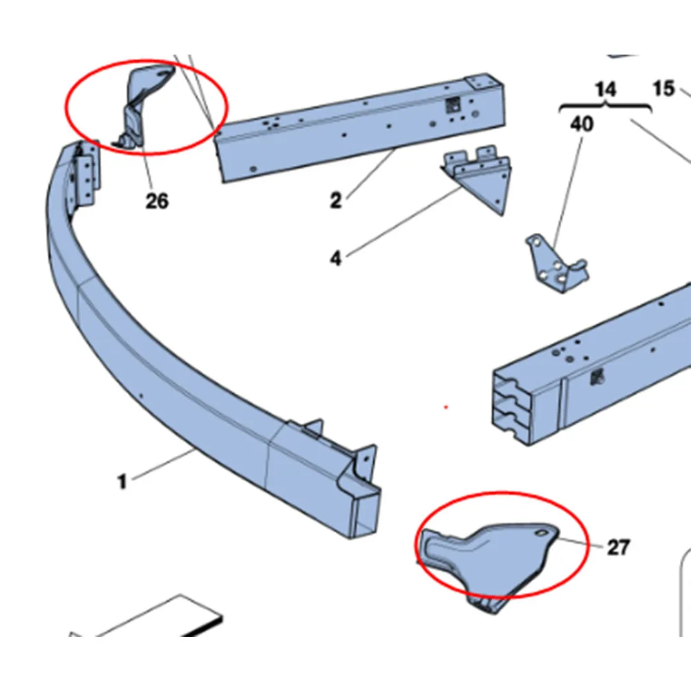 

For ferrari 458 front bumper inner iron outer bracket 82981900 82982000 radiator fastening bracket