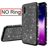 ring holder silicone case for oppo a52 a53s a72 a92 a3s a5s diamond glitter cover oppo a16 s a54s a31 a9 2020 a91 a83 coque